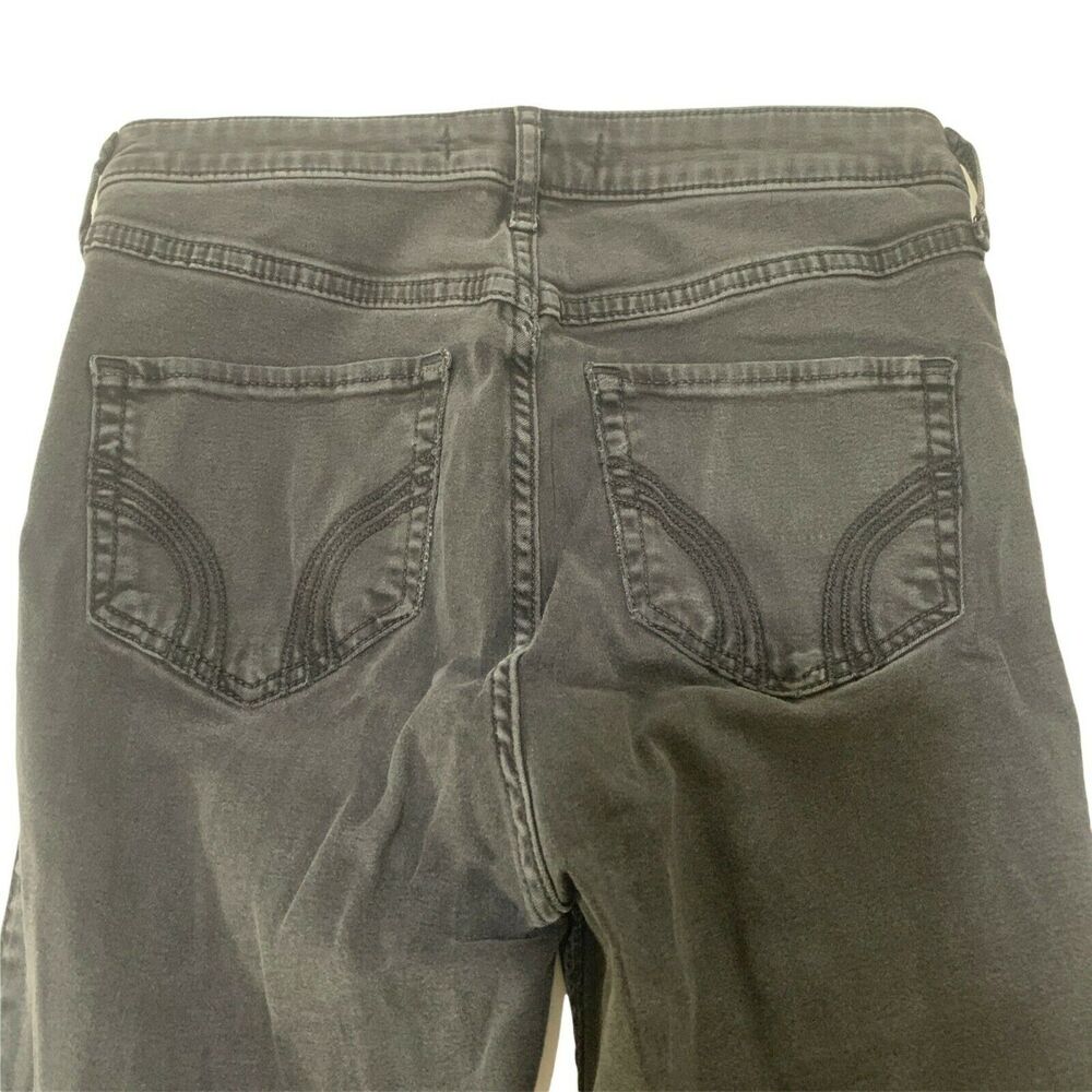 Hollister Womens Skinny Jeans Black Charcoal Size 5 W27L29 Stretch Mid Rise - Picture 3 of 7
